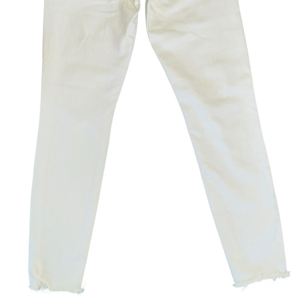Just Black White Jeans Mid-Rise Distressed Denim Pants Stretch Size 25 White - Picture 6 of 12